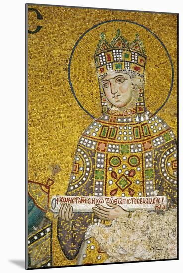 Empress Zoe (1028-1050) Holding the Deed from the Endowment of the Church-null-Mounted Giclee Print