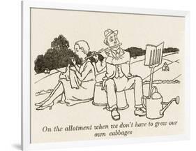 Empty Allotments-William Heath Robinson-Framed Art Print