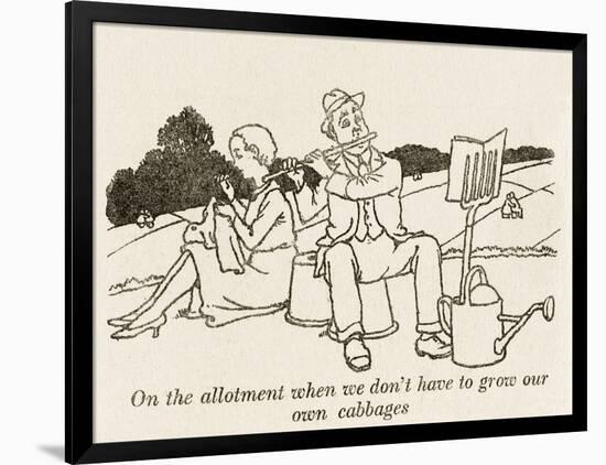 Empty Allotments-William Heath Robinson-Framed Art Print