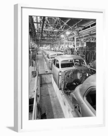 Empty Assembly Line at Auto Body Plant-null-Framed Photographic Print