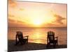 Empty Beach Chairs at Sunset, Denis Island, Seychelles-Sergio Pitamitz-Mounted Photographic Print