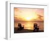 Empty Beach Chairs at Sunset, Denis Island, Seychelles-Sergio Pitamitz-Framed Photographic Print