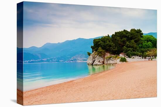 Empty Beach of Saint Stephan, Montenegro-Lamarinx-Stretched Canvas