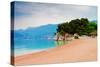 Empty Beach of Saint Stephan, Montenegro-Lamarinx-Stretched Canvas