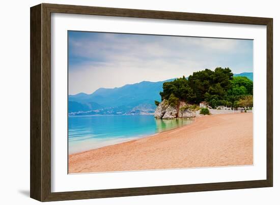 Empty Beach of Saint Stephan, Montenegro-Lamarinx-Framed Photographic Print