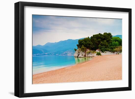 Empty Beach of Saint Stephan, Montenegro-Lamarinx-Framed Photographic Print