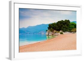 Empty Beach of Saint Stephan, Montenegro-Lamarinx-Framed Photographic Print