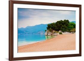 Empty Beach of Saint Stephan, Montenegro-Lamarinx-Framed Photographic Print