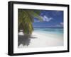 Empty Beach on Tropical Island, Maldives, Indian Ocean, Asia-Sakis Papadopoulos-Framed Photographic Print