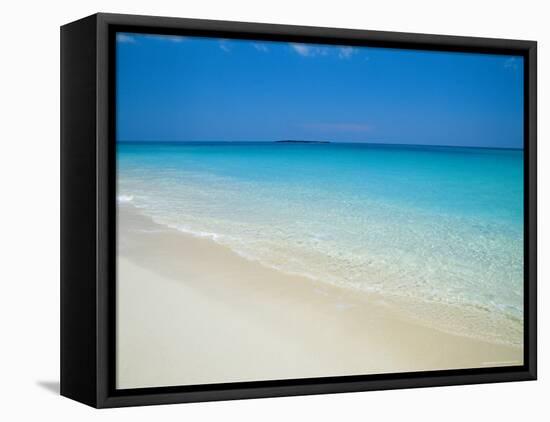 Empty Beach, Paradise Island, Bahamas-Ethel Davies-Framed Stretched Canvas
