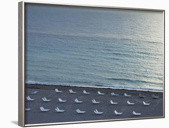 Empty Beach, South Beach, Miami Beach, Florida, United States of America, North America-Angelo Cavalli-Framed Photographic Print