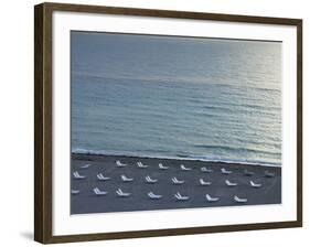 Empty Beach, South Beach, Miami Beach, Florida, United States of America, North America-Angelo Cavalli-Framed Photographic Print