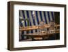 empty beer mugs on wet beer tables, Oktoberfest, Munich-Christine Meder stage-art.de-Framed Photographic Print