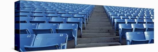 Empty Blue Seats in a Stadium, Soldier Field, Chicago, Illinois, USA-null-Stretched Canvas