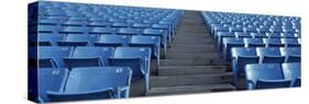 Empty Blue Seats in a Stadium, Soldier Field, Chicago, Illinois, USA-null-Stretched Canvas