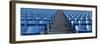 Empty Blue Seats in a Stadium, Soldier Field, Chicago, Illinois, USA-null-Framed Photographic Print