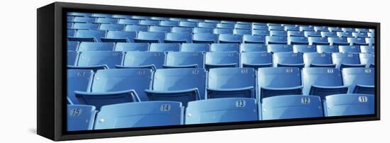 Empty Blue Seats in a Stadium, Soldier Field, Chicago, Illinois, USA-null-Framed Stretched Canvas