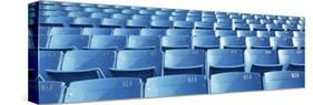 Empty Blue Seats in a Stadium, Soldier Field, Chicago, Illinois, USA-null-Stretched Canvas