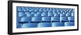 Empty Blue Seats in a Stadium, Soldier Field, Chicago, Illinois, USA-null-Framed Photographic Print