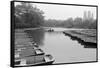 Empty Boats in Central Park-null-Framed Stretched Canvas