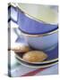 Empty Coffee Cups and Two Biscuits-Frederic Vasseur-Stretched Canvas