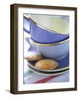 Empty Coffee Cups and Two Biscuits-Frederic Vasseur-Framed Photographic Print