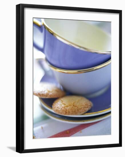 Empty Coffee Cups and Two Biscuits-Frederic Vasseur-Framed Photographic Print