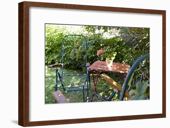 Empty garden chairs, Gothenburg, Sweden-Andrea Lang-Framed Photographic Print