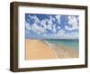 Empty golden sand beach, Mauritius, 2017 (photo)-European School-Framed Photographic Print