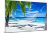 Empty Hammock between Palm Trees on Tropical Beach-Martin Valigursky-Mounted Photographic Print