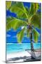 Empty Hammock under Palm Tree on Tropical Beach-Martin Valigursky-Mounted Premium Photographic Print