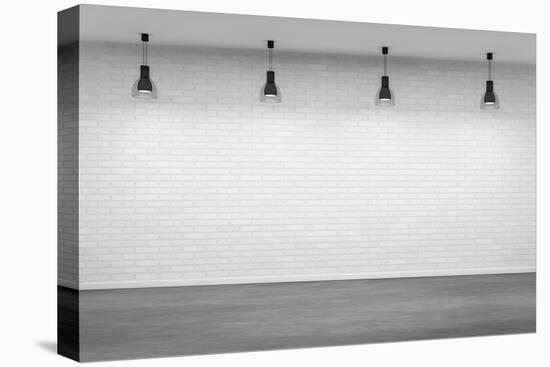 Empty Interior with Four Lamps-Scovad-Stretched Canvas