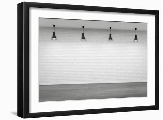 Empty Interior with Four Lamps-Scovad-Framed Art Print