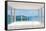 Empty Modern Lounge Area with Large Bay Window and View of Sea-FreshPaint-Framed Stretched Canvas