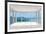 Empty Modern Lounge Area with Large Bay Window and View of Sea-FreshPaint-Framed Art Print