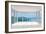 Empty Modern Lounge Area with Large Bay Window and View of Sea-FreshPaint-Framed Art Print