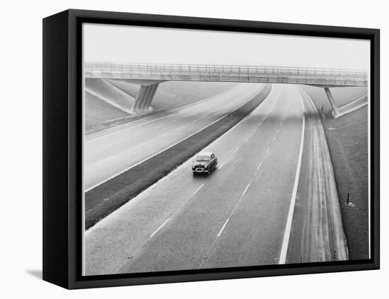 Empty Motorway 1960s-null-Framed Stretched Canvas