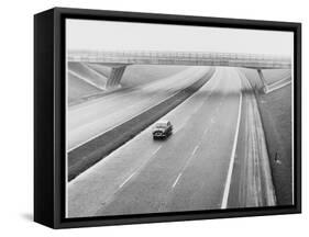 Empty Motorway 1960s-null-Framed Stretched Canvas