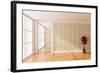 Empty New Room with Big Window-FreshPaint-Framed Photographic Print