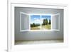 Empty New Room with Open Window-auris-Framed Photographic Print