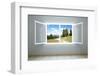 Empty New Room with Open Window-auris-Framed Photographic Print