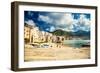 Empty Old Beach of Cefalu, Sicily-anita_bonita-Framed Photographic Print