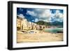 Empty Old Beach of Cefalu, Sicily-anita_bonita-Framed Photographic Print