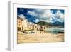 Empty Old Beach of Cefalu, Sicily-anita_bonita-Framed Photographic Print