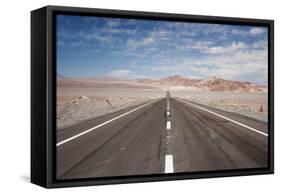 Empty Open Road, San Pedro De Atacama Desert, Chile, South America-Kimberly Walker-Framed Stretched Canvas