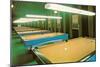 Empty Pool Parlor, Retro-null-Mounted Art Print
