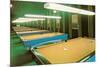 Empty Pool Parlor, Retro-null-Mounted Premium Giclee Print