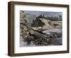 Empty Reservoir Behind the Broken South Fork Dam That Caused the Johnstown Flood in Pennsylvania-null-Framed Giclee Print