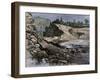 Empty Reservoir Behind the Broken South Fork Dam That Caused the Johnstown Flood in Pennsylvania-null-Framed Giclee Print