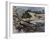 Empty Reservoir Behind the Broken South Fork Dam That Caused the Johnstown Flood in Pennsylvania-null-Framed Giclee Print